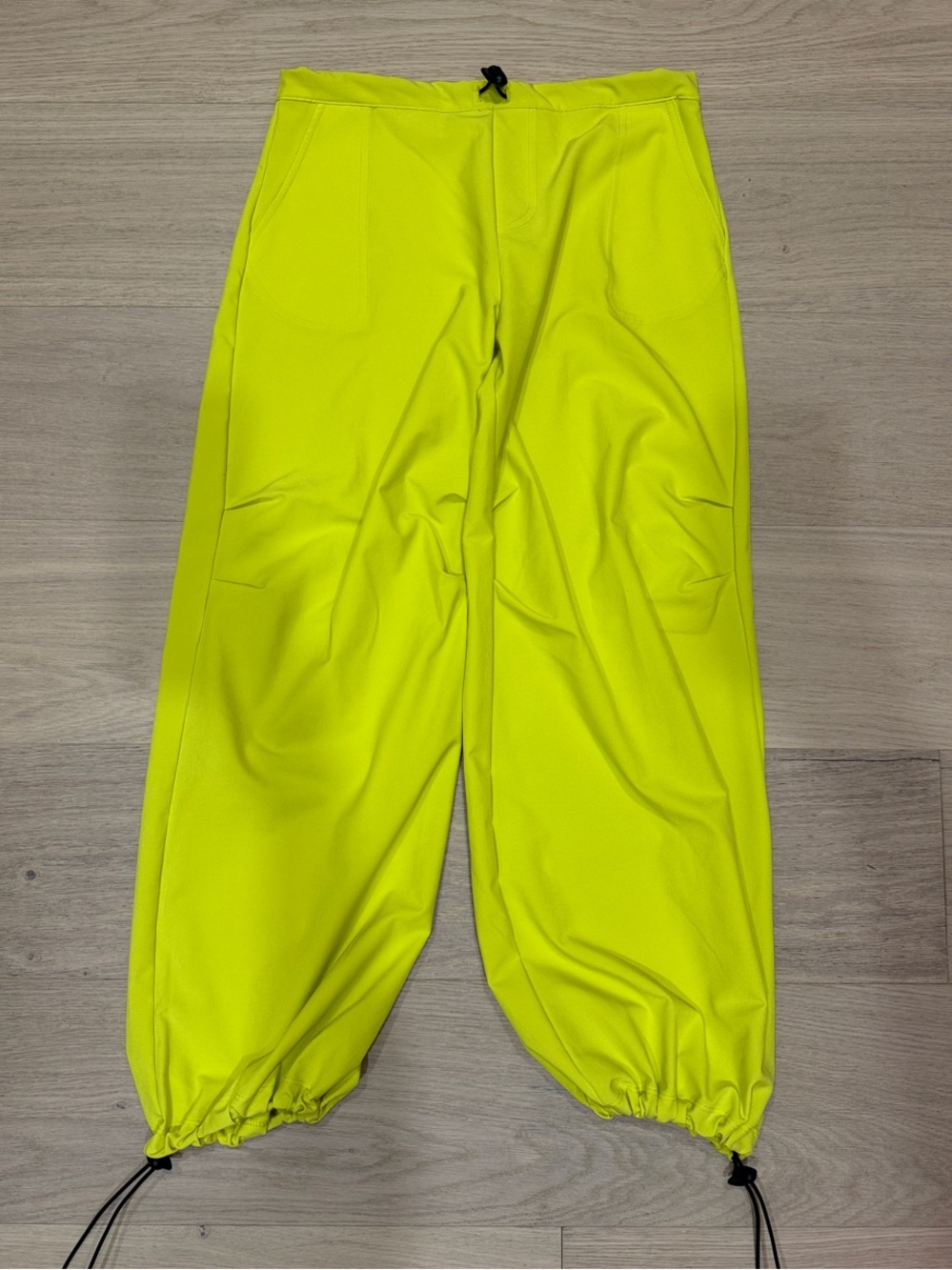 Kids Neon Lime Drawstring Jogger Hip-Hop Pants
